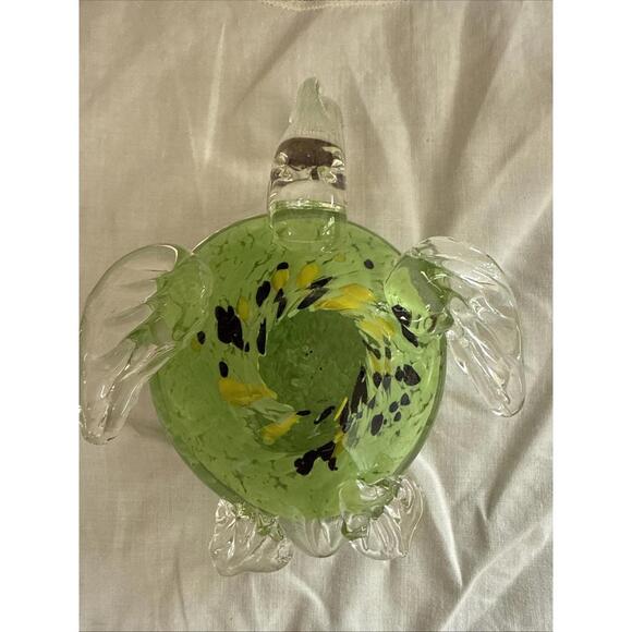 Murano Style Sea Turtle Glass Paperweight Figurine Hand Blown EUC 5.5x4.5” - Picture 4 of 6